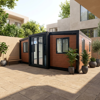 Maisons conteneurs compactes et pliables, hôtel extérieur, maison légère, design moderne du milieu du siècle, installation rapide, couleurs personnalisables