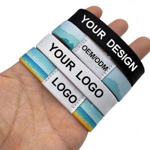 Bracelet RFID en polyester imperméable personnalisé transfrontalier, imprimé en sérigraphie, design moderne pour cadeaux promotionnels sportifs - Product Image 1