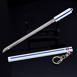 Accesorio de Anime Ninja, <span class=keywords><strong>espada</strong></span> de faisán de paja de <span class=keywords><strong>Sasuke</strong></span>, 18cm con arma de juguete de Metal envainada, modelo de <span class=keywords><strong>espada</strong></span>, llavero - Product Image 6