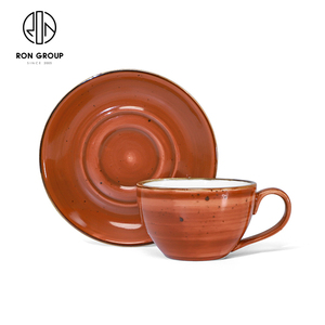 Bicchieri speciali di lusso in ceramica tè caffè <span class=keywords><strong>tazze</strong></span> in ceramica stoviglie all'ingrosso tazza ristoranti tè tazza in ceramica con piatto - Product Image 5