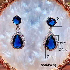 CAOSHI Valentine's Day Gift Ladies Jewelry Wedding <strong>Earring</strong> Water <strong>Drop</strong> Cubic Zirconia <strong>Silver</strong> Plated Pendant Bridal <strong>Earrings</strong> Women - Product Image 6