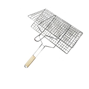 Panier <span class=keywords><strong>de</strong></span> <span class=keywords><strong>légumes</strong></span> en acier inoxydable 304, filet <span class=keywords><strong>de</strong></span> grillage pour barbecue, grille carrée pour hamburgers - Product Image 3