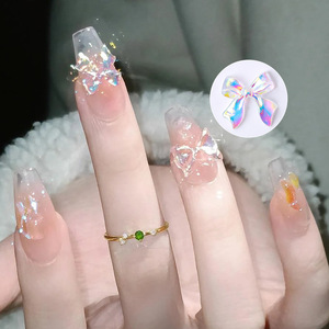 3D Resin <b>Bow</b> Nail Charms Kawaii Black Pink <b>Red</b> White Butterfly Ornaments for Wearable Nail Art - Product Image 4