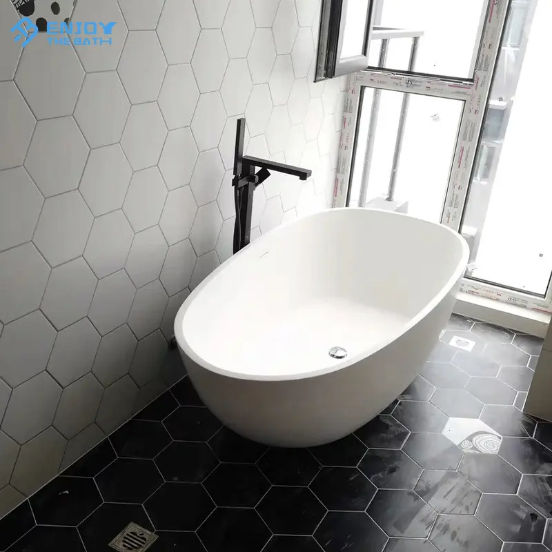 standalone bathtubs Approved Solid Surface white bathtub for Wholesale
