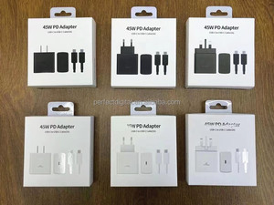 Adaptateur secteur USB-C ABS 45W ultra-rapide, <span class=keywords><strong>chargeur</strong></span> Type C compatible avec Samsung S26 S25 S24 S23+/S22/S22+/S22 Ultra, noir - Product Image 4