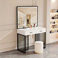 Table de Maquillage Professionnelle Multifonctionnelle en Acier Carbone Moderne pour Studio, Salon de Coiffure, Boutique de Robes de Mariée, École, Maquilleur Professionnel