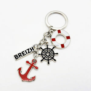 Vente en gros <span class=keywords><strong>de</strong></span> porte-clés <span class=keywords><strong>de</strong></span> gouvernail nautique Porte-clés corde à voile personnalisé Navires Marin Voile Porte-clés à hélice en métal marin Cadeaux <span class=keywords><strong>de</strong></span> voyage - Product Image 5