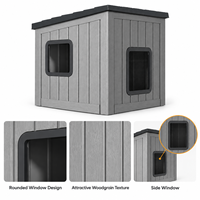 Nichoir extérieur pour animaux de compagnie, imperméable, en PP, abri pour chat, résistant aux intempéries, petite maison pour chien avec logo personnalisé