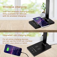 Nouveau produit Lampe de bureau LED moderne Lampe de chevet Bureau Étude Charge sans fil DC E26