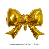 Grand ballon en feuille d'aluminium en forme de nœud avec couleurs bonbon, gonflable à l'hélium, pour la Saint-Valentin, les anniversaires et la décoration intérieure