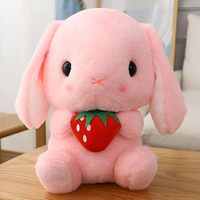 Nouveautés : Peluche Lapin Brodé Super Doux avec Carotte – Jouet Anti-Stress Adorable