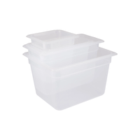 Fournisseur d'usine, bacs Gastronorm en PP transparent, écologiques, 1/6 GN, récipients en plastique pour le stockage des aliments, pour servir les aliments