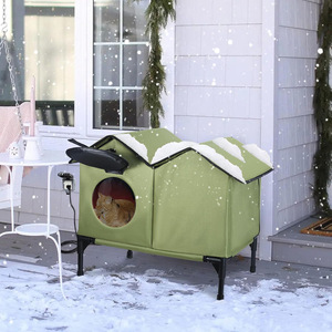 Casa para Gatos con Calefacción Termostática para Exteriores con Dos Puertas, Eficiente Energéticamente para el Invierno, Espacio Amplio para Varios Gatos - Product Image 6