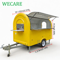 Wecare Street Mini Cuisine Mobile Entièrement Équipée, Camion de Restauration, Chariot à Café, Hot-dogs, Gelato, Crème Glacée, Popcorn, Remorque de Restauration