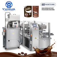 Machine d'emballage automatique YH pour sachets de liquides (chocolat, café) avec buse, 100-1000 ml, pour remplissage et scellage de sachets préformés de boissons