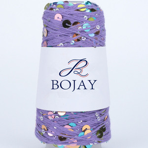 Bojay Nouveau 50g Petit Ballon de <span class=keywords><strong>160</strong></span> Mètres de Long pour Tricot à la Main et Crochet, Fil 100% Coton avec Paillettes 3MM+6MM - Product Image 1