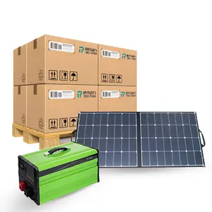 Banco de energía Solar portátil, batería de litio, 100w/200w/300w/400w/500w/600w, mini sistema de energía solar para el hogar/al aire libre