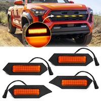 Luz de Advertencia LED para Toyota Tacoma 2024-2025, Nueva Luz Diurna Delantera de 12V para Parrilla de Coche, Lámpara Ámbar, Accesorios para Automóviles