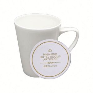 Sous-verre en papier absorbant imprimé coloré personnalisé, style européen, sous-verre personnalisé pour tasse - Product Image 4