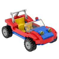 Voiture de course créative Leguoguo MOC MOOXI MOC1296 Jouets d'action Blocs et jouets de construction pour enfants Poupée