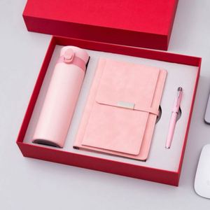Brand Modern Simple Stainless Leather Insulated Pop-up Cup Business <b>Set</b> 052 China <b>Notebook</b> Festival Award Gift Box Custom Logo - Product Image 3