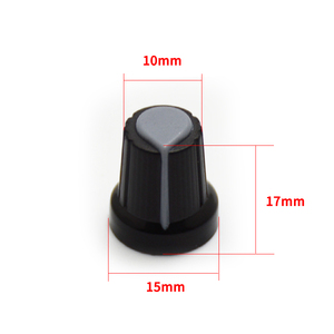Gris potenciómetro eje moleteado amplificador tapa sonido Control de volumen A2 - Product Image 5