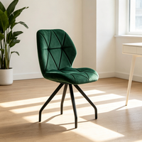 Chaises de salle à manger modernes en velours nordique, mobilier de luxe en métal pour la maison et les restaurants, livraison directe d'usine