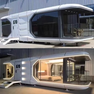 บ้านแคปซูลอัจฉริยะสมัยใหม่ โครงสร้างเหล็ก พร้อมระบบสั่งงานด้วยเสียง AI ห้องกิจกรรมชมวิว สำหรับวิลล่า โรงแรม - บ้านคอนเทนเนอร์สำเร็จรูป รุ่น D06 ขนาด 20 ฟุต - Product Image 5