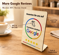 Support en bois NFC pliable pour commande par QR code en restaurant, carte personnalisée