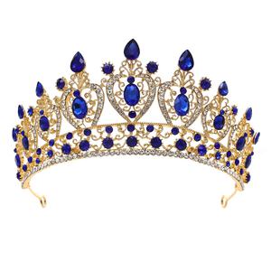 Nouvelle conception de <span class=keywords><strong>couronne</strong></span> de mariée en cristal coloré, <span class=keywords><strong>couronne</strong></span> de reine de beauté, diadème de <span class=keywords><strong>mariage</strong></span> pour femmes - Product Image 4