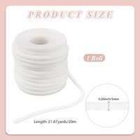 Cordon élastique plat en nylon et spandex blanc de 5 mm, souple et extensible, en rouleau pour couture, artisanat, bijoux, macramé, nœuds, perlage, bricolage, 20 verges