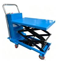 Table élévatrice semi-électrique : levage et abaissement stables d'objets lourds, chariot à ciseaux hydraulique électrique à performance stable