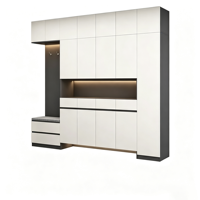 Meuble à chaussures moderne et contemporain pour entrée de salon, en bois massif, rangement pour hall d'entrée, couleur et taille personnalisables, grande capacité, séparateur de pièce