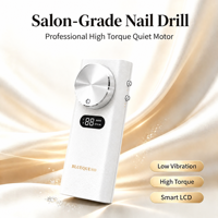 Perceuse à ongles électrique en gros, logo personnalisé OEM, qualité professionnelle, rechargeable, double batterie 1200 mAh, charge rapide Type C