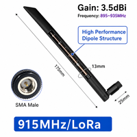Antenne 915 MHz 3,5 dBi à gain élevé, large bande, omnidirectionnelle externe - Connecteur J mâle vertical pour passerelle LoRaWAN IoT et appareil intelligent