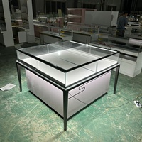 Vitrine de Luxe Haut de Gamme en Verre Trempé pour Bijoux, Meuble de Présentation de Magasin, Comptoir, Armoire, Support