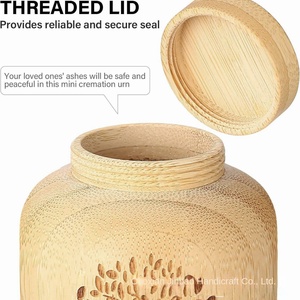 Urne moderne en bois Arbre de Vie Meiweipet, boîte funéraire hermétique pratique en bambou <span class=keywords><strong>pour</strong></span> animaux de compagnie (<span class=keywords><strong>chats</strong></span> et chiens) - Product Image 3