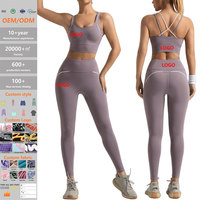 Conjunto Deportivo Personalizado con Bloques de Color para Mujer, Conjunto de Yoga Ajustado, Conjunto de Entrenamiento de Alta Intensidad, Ropa de Yoga Transpirable y Altamente Elástica