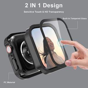 Protection d'écran en verre trempé imperméable, cadre de protection, coque rigide pour <span class=keywords><strong>Apple</strong></span> <span class=keywords><strong>Watch</strong></span> Series 9 8 <span class=keywords><strong>7</strong></span> 6 41 <span class=keywords><strong>mm</strong></span> <span class=keywords><strong>45</strong></span> <span class=keywords><strong>mm</strong></span> - Product Image 3