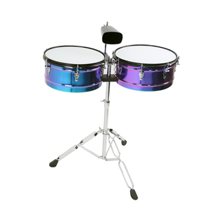 New Style 13X14 Inch Custom Height Colorful Blue Purple <strong>Timbales</strong> with <strong>Lp</strong> Style Cowbell - Product Image 5