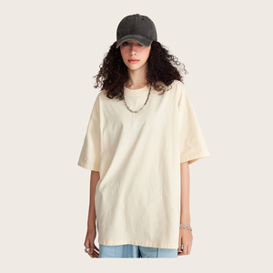 เสื้อยืดพิมพ์ลาย quatu ตามความต้องการของ270Gsm เสื้อยืดพิมพ์ลาย DTF ไหล่ตกสำหรับผู้หญิงเสื้อยืดผ้าฝ้าย100 - Product Image 3