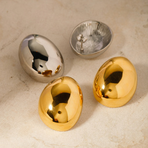 Minimalist Oval <b>Stud</b> Earrings Gold And <b>Silver</b> Zinc Alloy Fashion Jewelry For Women Gift - Product Image 3