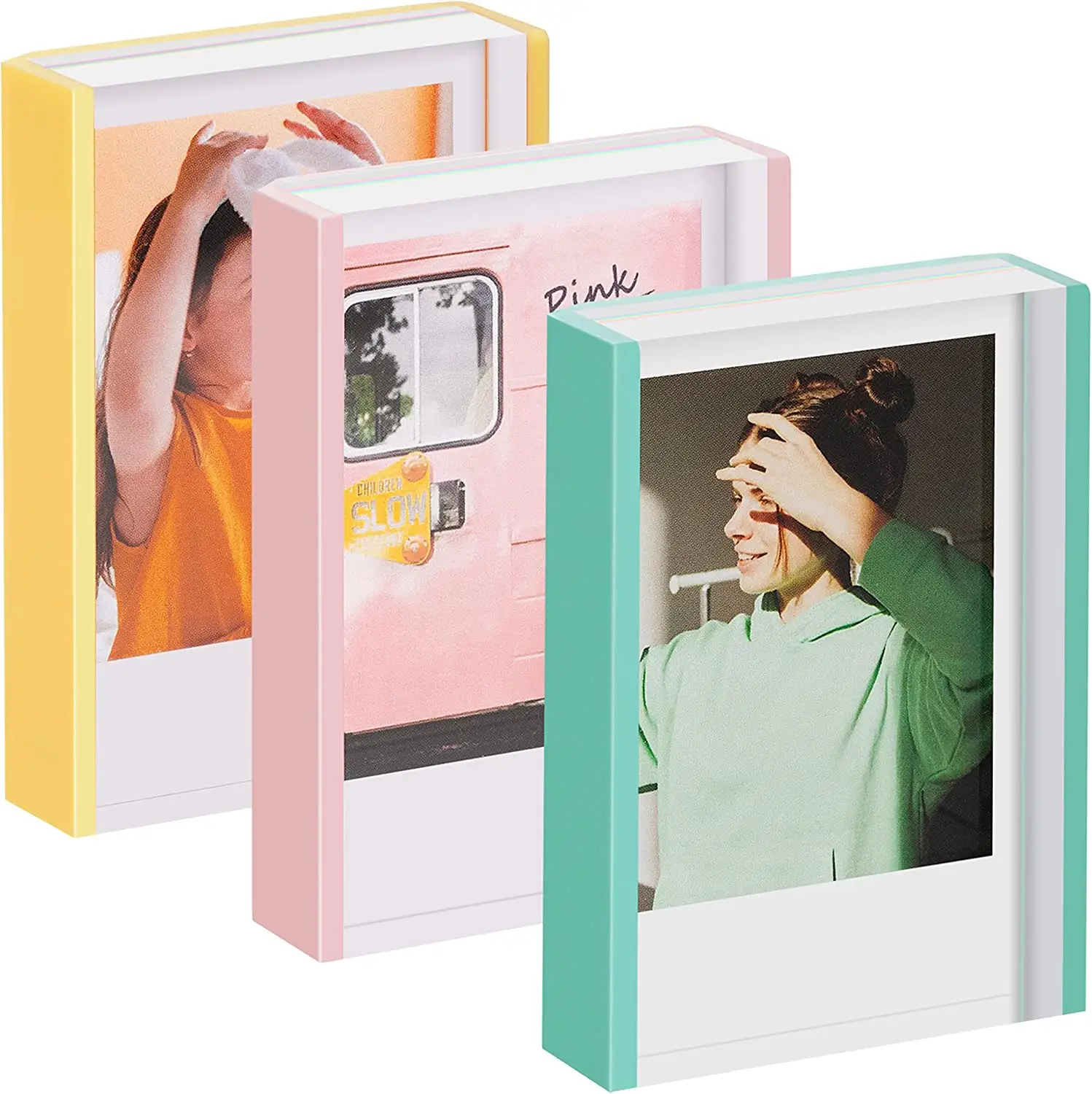 Instax Film standing desk frame Mini Photo Display for Office & Home, Acrylic Picture Frame for Family, Friends, Art