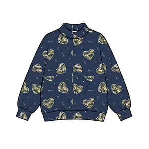 Précommande Saint-Valentin : Sweat-shirt à col montant pour enfants motif camouflage d'amour et Barboteuse bulle pour tout-petits en Coton Spandex, Vêtements pour enfants - Product Image 4