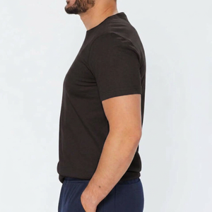 T-shirt streetwear personnalisé avec logo, devant uni, pour homme, 100% coton, coupe ample, manches courtes, tissu jersey écologique, col rond - Product Image 6