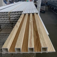 Panel de Pared Acanalado WPC, Alternativa de Madera en PVC 3D, Paneles de Plástico para Interiores Comerciales/Cocina/Gimnasio, Estilo Moderno Chino