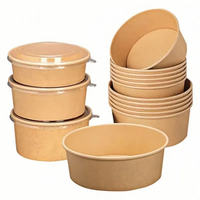 Assiettes et bols en papier écologiques réutilisables de qualité alimentaire et commerciale, étanches, 1100 ml/39 oz, pour pizza, collations, salades, à emporter