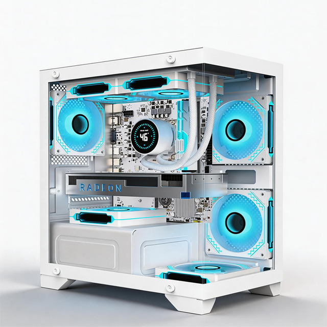 Factory Direct MATX ITX Gaming Computer Case  High Airflow 7 Fans, Support 360mm Liquid Cooling 345mm GPU Boitier PC Gamer