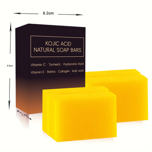 Savon à la glycérine naturelle au Kojic Acid pour le visage et le corps, base de soin, 50 kg en barres, blanchissant, citron, savon de bain 300 grammes - Product Image 1
