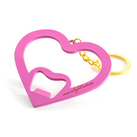 Porte-clés de couple en forme de cœur, grande taille, ajouré, rouge, violet, blanc, petit métallique, logo personnalisé 3d, 1 pièce